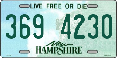 NH license plate 3694230