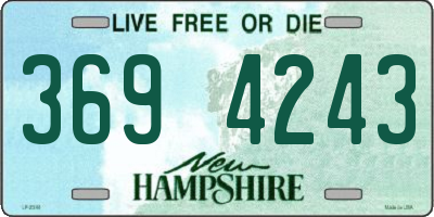 NH license plate 3694243