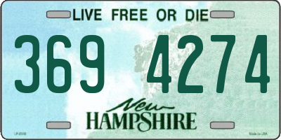 NH license plate 3694274