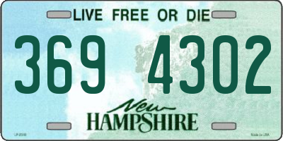 NH license plate 3694302