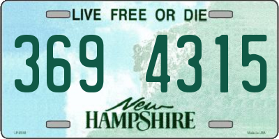 NH license plate 3694315
