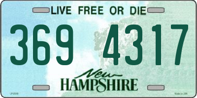 NH license plate 3694317