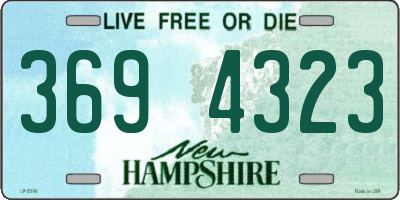 NH license plate 3694323