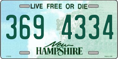 NH license plate 3694334