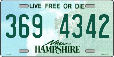 NH license plate 3694342