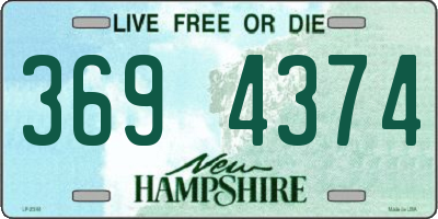 NH license plate 3694374