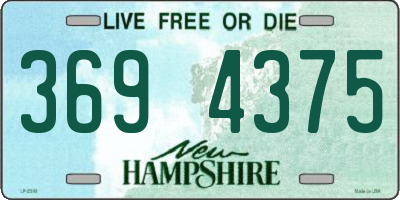 NH license plate 3694375