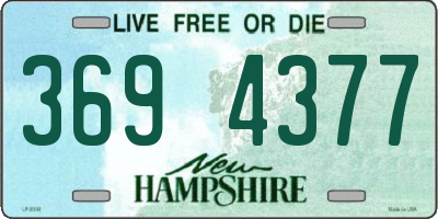 NH license plate 3694377