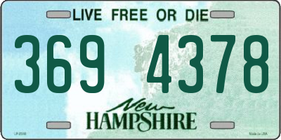 NH license plate 3694378