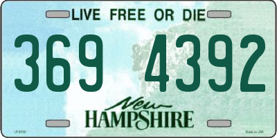 NH license plate 3694392