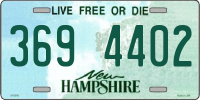 NH license plate 3694402