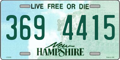 NH license plate 3694415