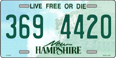 NH license plate 3694420