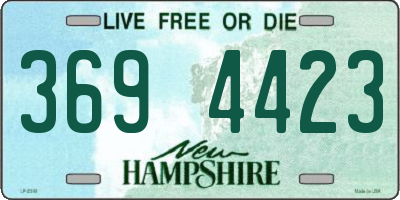 NH license plate 3694423