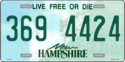 NH license plate 3694424
