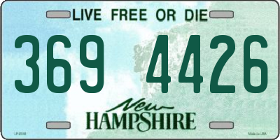 NH license plate 3694426