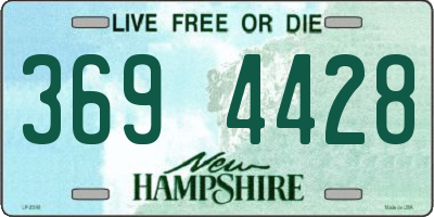 NH license plate 3694428