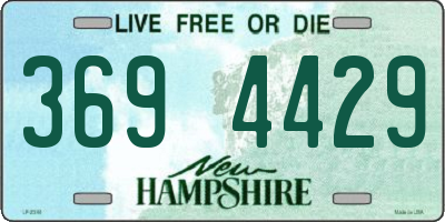 NH license plate 3694429