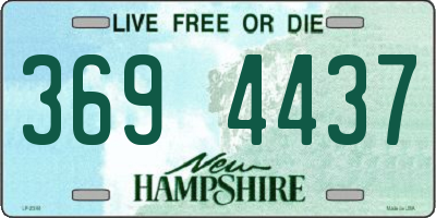 NH license plate 3694437