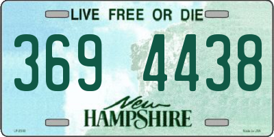 NH license plate 3694438