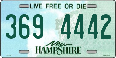NH license plate 3694442