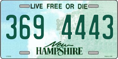 NH license plate 3694443