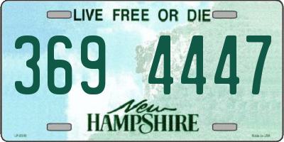 NH license plate 3694447