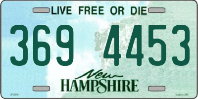 NH license plate 3694453