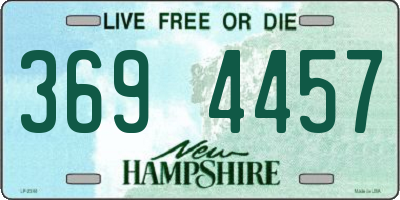 NH license plate 3694457