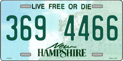 NH license plate 3694466