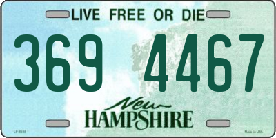 NH license plate 3694467