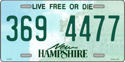 NH license plate 3694477