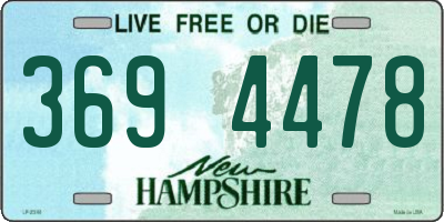 NH license plate 3694478