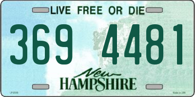NH license plate 3694481