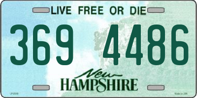NH license plate 3694486