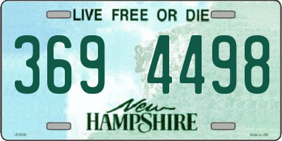 NH license plate 3694498