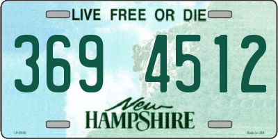 NH license plate 3694512