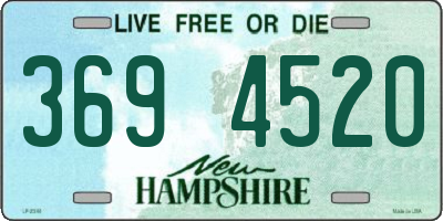 NH license plate 3694520