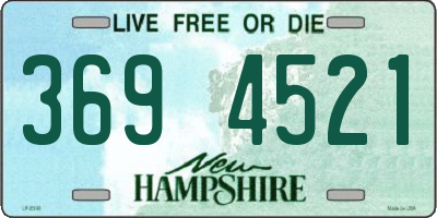NH license plate 3694521