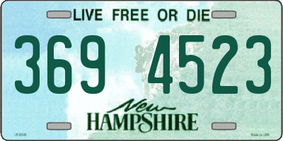NH license plate 3694523