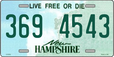 NH license plate 3694543