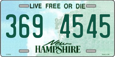 NH license plate 3694545