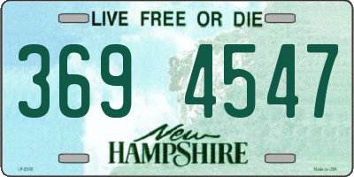 NH license plate 3694547