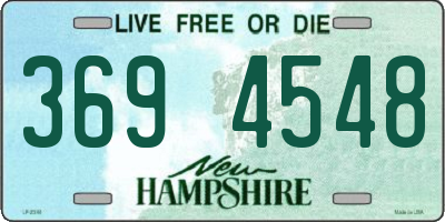 NH license plate 3694548