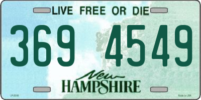 NH license plate 3694549