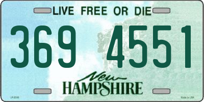 NH license plate 3694551