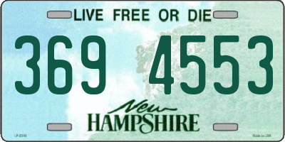 NH license plate 3694553