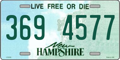 NH license plate 3694577
