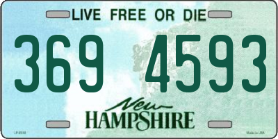 NH license plate 3694593