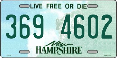 NH license plate 3694602